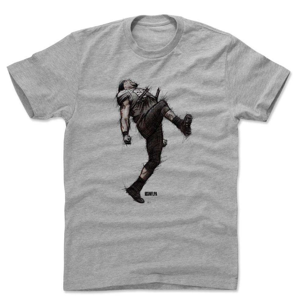 Ray Lewis Baltimore Ravens 500 Level MLB Dance Sketch T-Shirt - Heather Grey