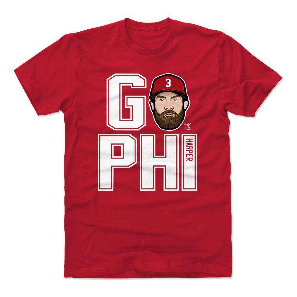 Bryce Harper Philadelphia Phillies 500 Level MLB Go Phi T-Shirt - Red