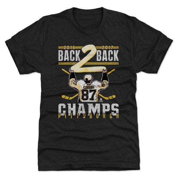 Sidney Crosby Pittsburgh Penguins 500 Level NHL Champs T-Shirt - Black