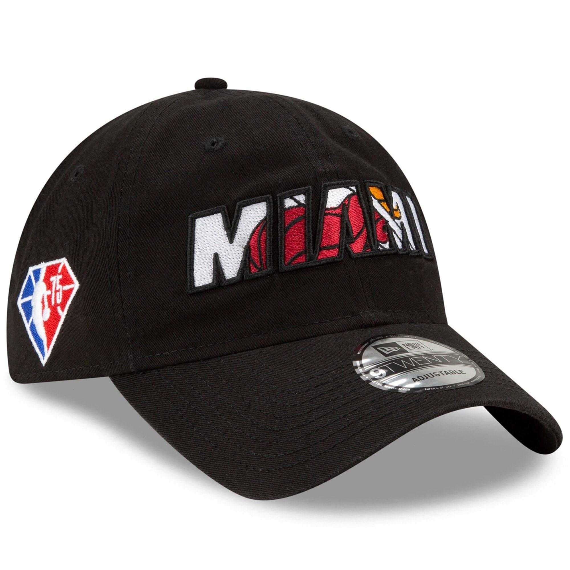 Miami Heat New Era NBA 2021 Draft 9TWENTY Strapback Hat - Black
