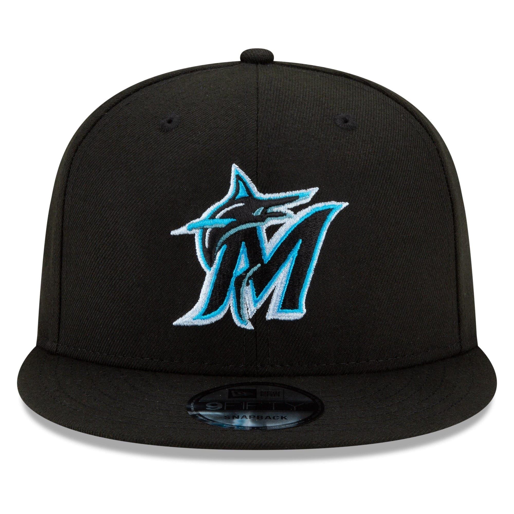 Miami Marlins New Era MLB 2021 Fathers Day 9FIFTY Snapback Hat - Black