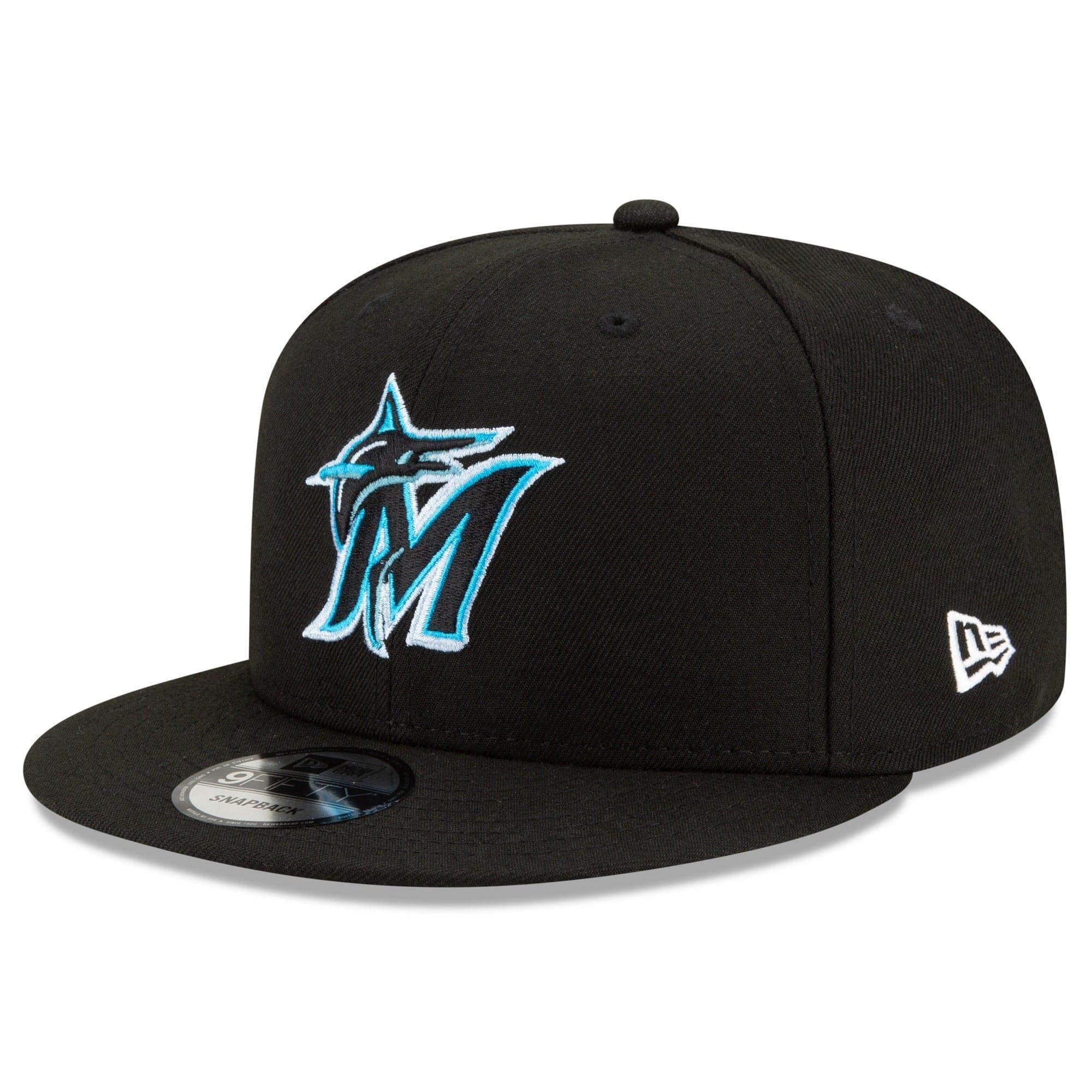 Miami Marlins New Era MLB 2021 Fathers Day 9FIFTY Snapback Hat - Black