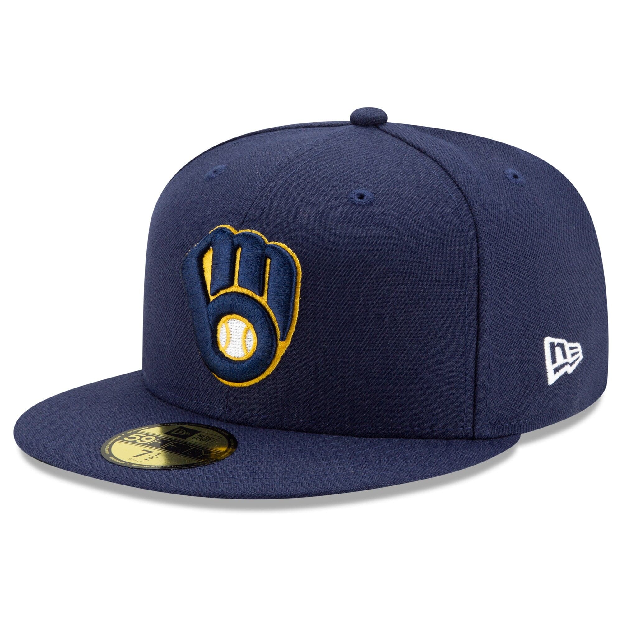 Milwaukee Brewers New Era MLB AC On-Field Home 59FIFTY Fitted Hat - Navy