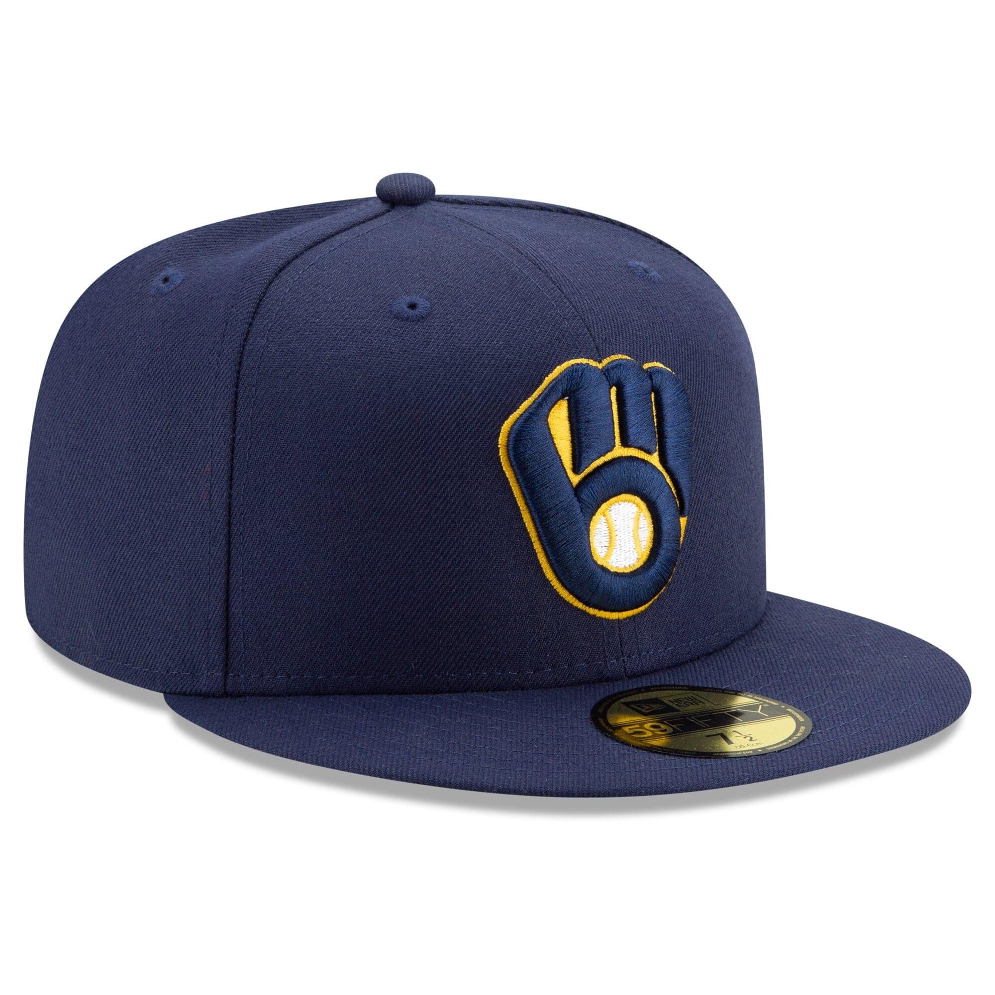 Milwaukee Brewers New Era MLB AC On-Field Home 59FIFTY Fitted Hat - Navy