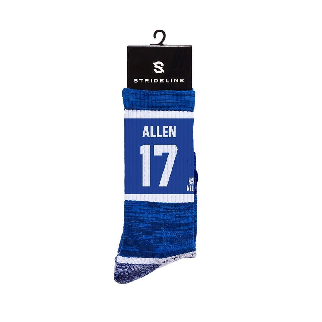 Josh Allen Buffalo Bills Strideline NFL Sherzy Premium Crew Socks- Blue