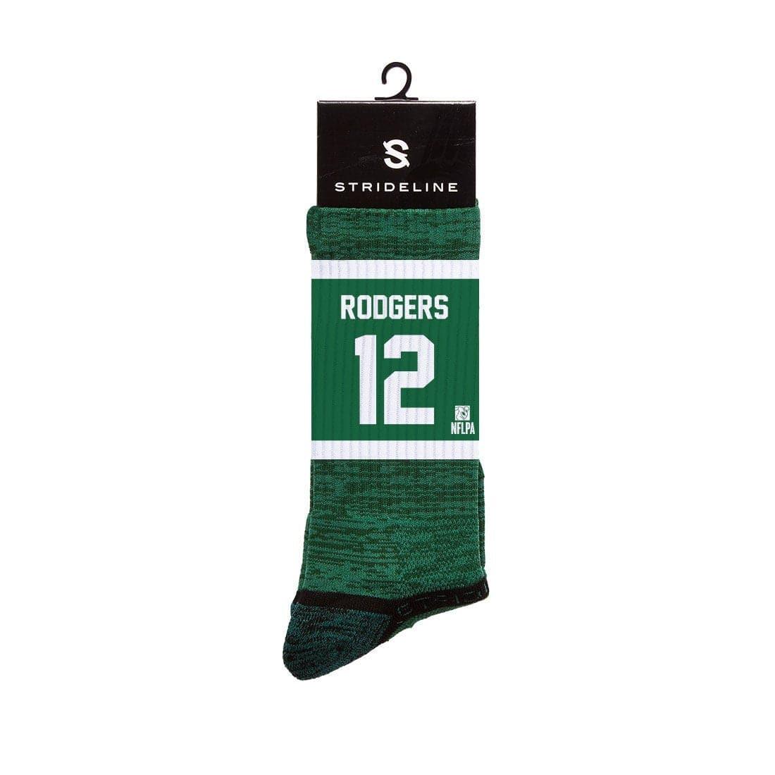 Aaron Rodgers Gren Bay Packers Strideline NFL Sherzy Premium Crew Socks - Green