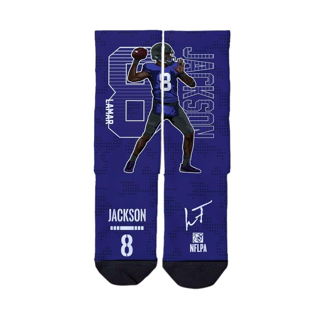 Lamar Jackson Baltimore Ravens Strideline NFL Action Classic Crew Socks - Purple