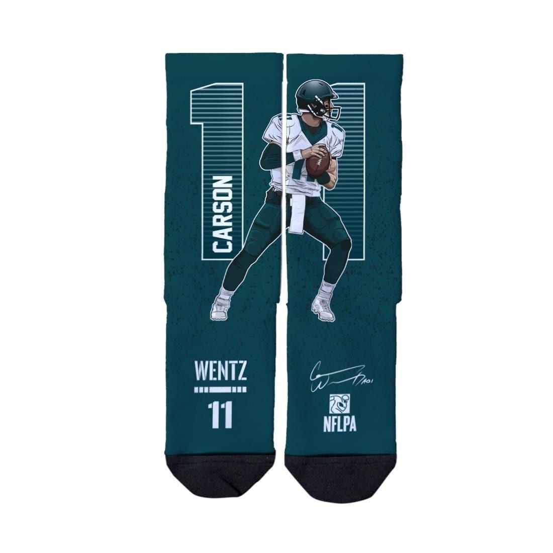 Carson Wentz Philadelphia Eagles Strideline NFL Action Classic Crew Socks - Green