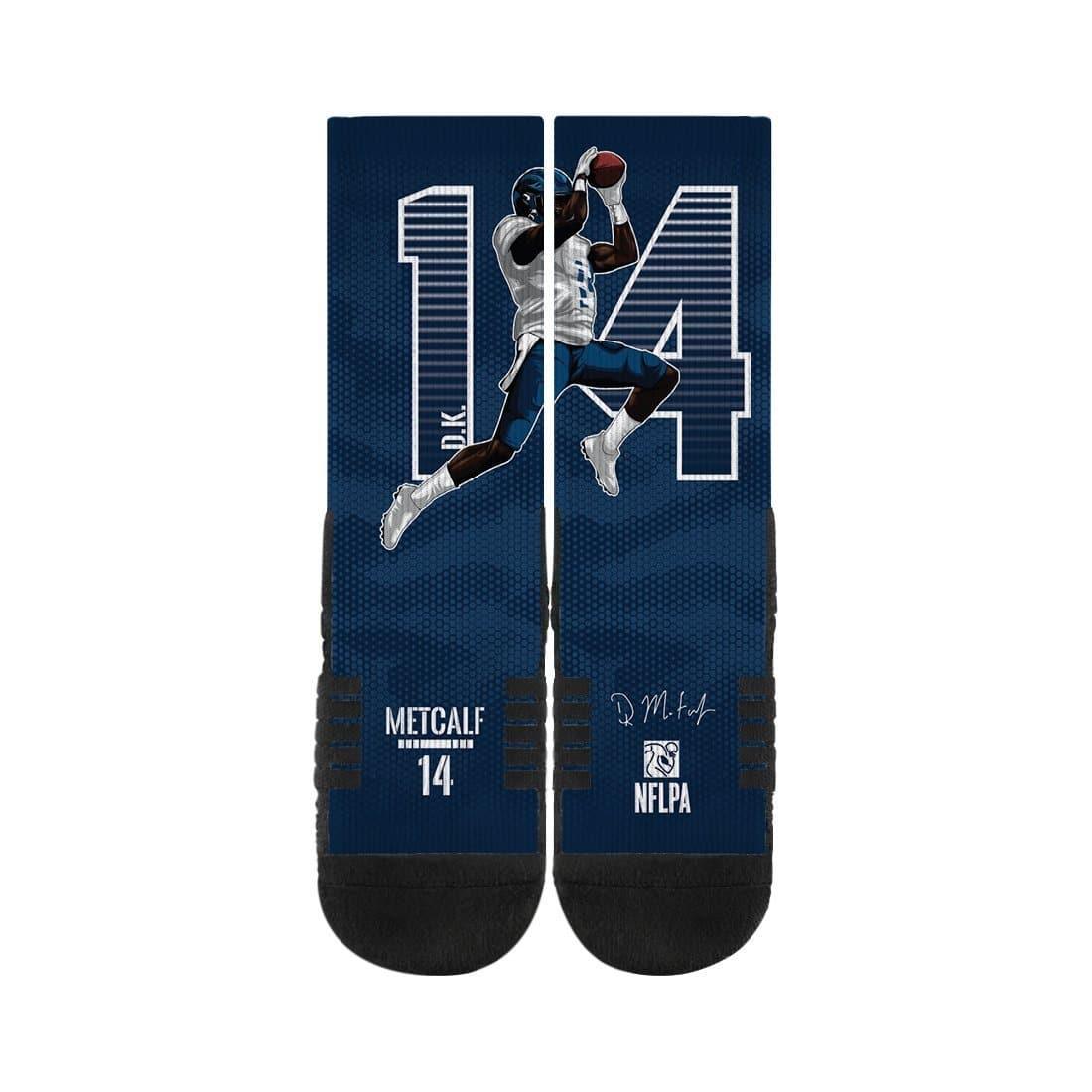 D.K. Metcalf Seattle Seahawks Strideline NFL Catch Premium Crew Socks - Navy