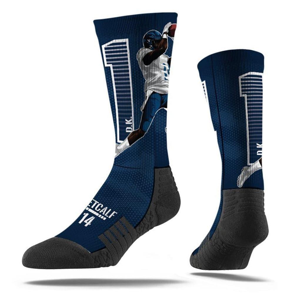 D.K. Metcalf Seattle Seahawks Strideline NFL Catch Premium Crew Socks - Navy