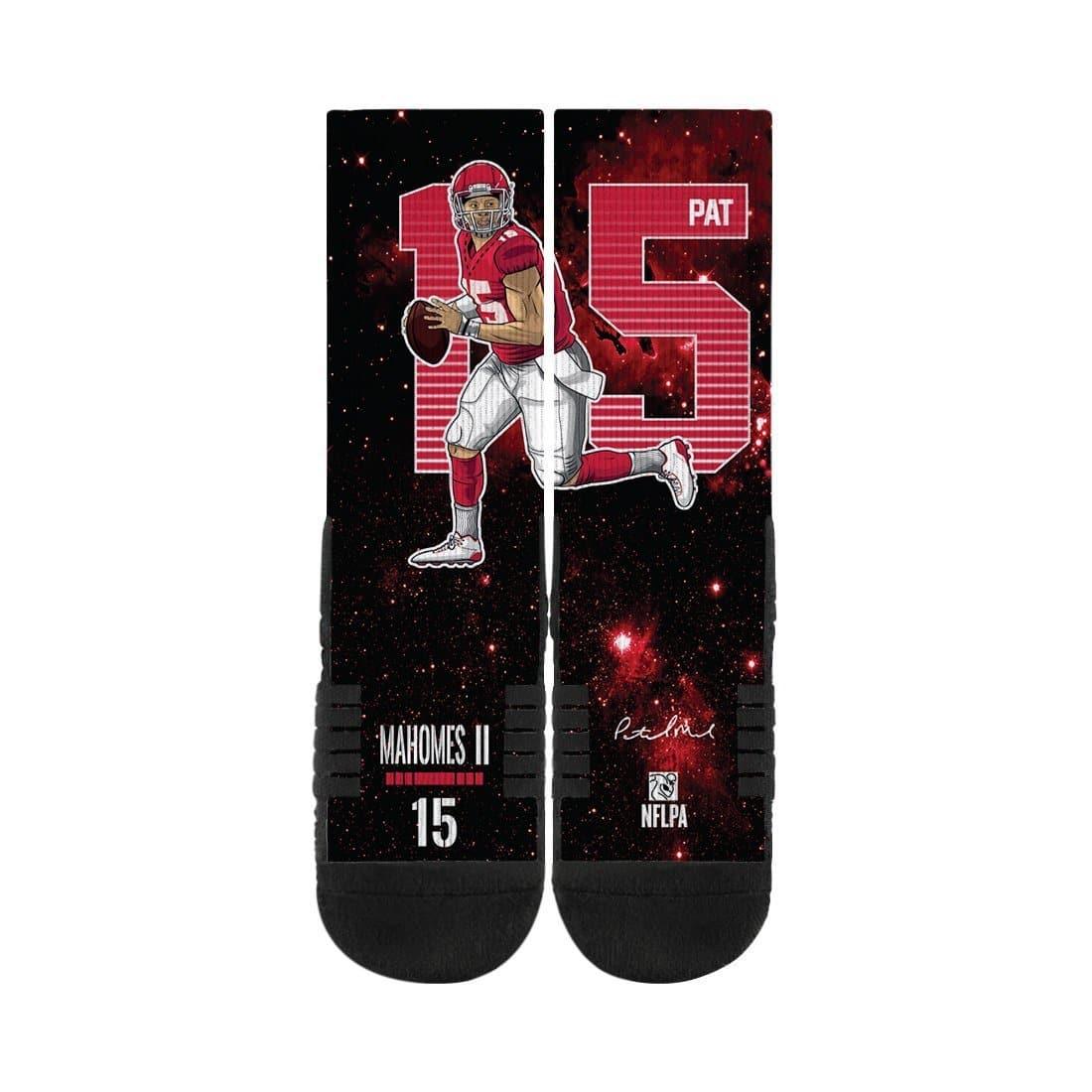 Patrick Mahomes Kansas City Chiefs Strideline NFL Galaxy Premium Crew Socks - Black