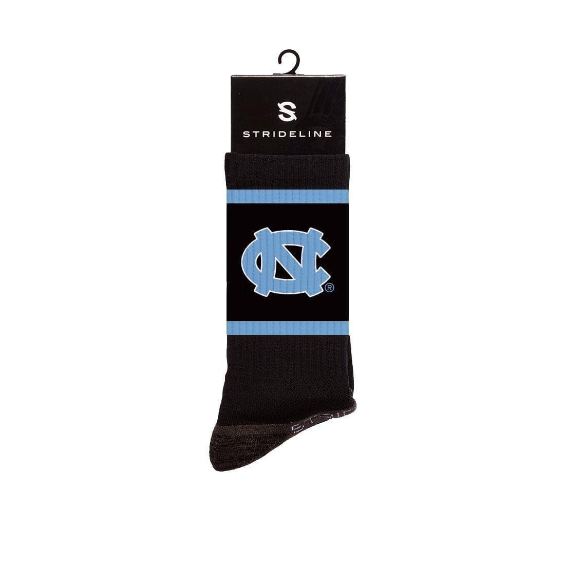 North Carolina Tar Heels Strideline NCAA Team Stripe Premium Crew Socks - Black