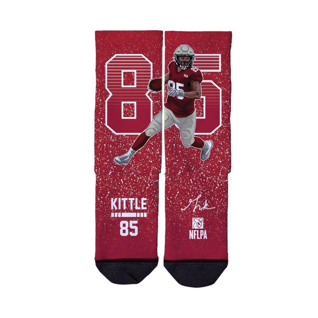 George Kittle San Francisco 49ers Strideline NFL Action Classic Crew Socks - Crimson