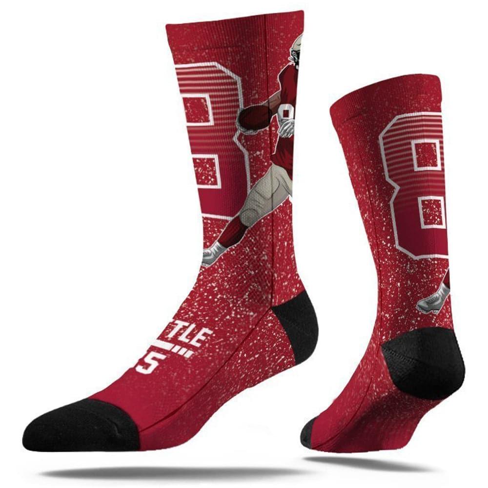 George Kittle San Francisco 49ers Strideline NFL Action Classic Crew Socks - Crimson