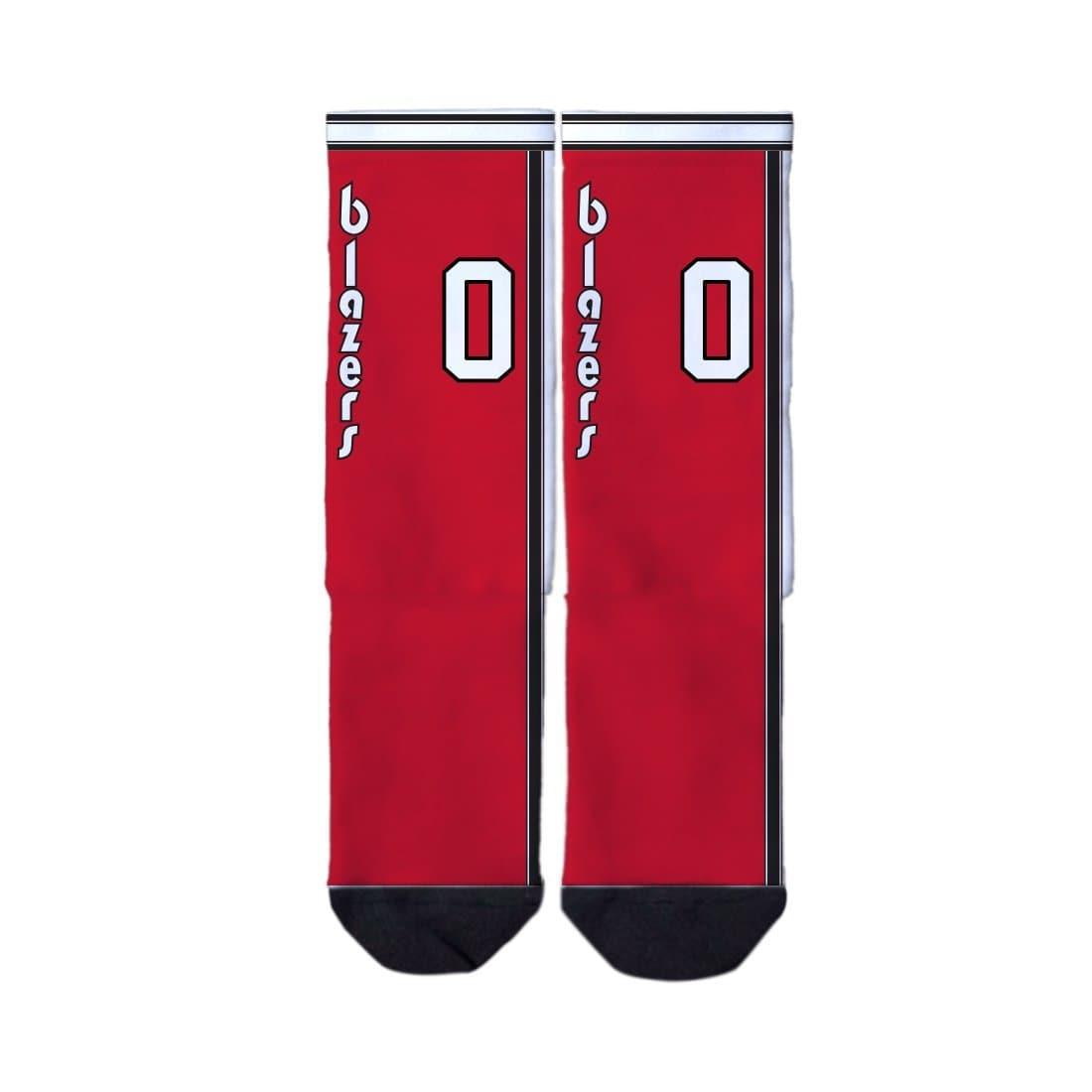 Damian Lillard Portland Trail Blazers Strideline NBA Jersey Classic Crew Socks - Red
