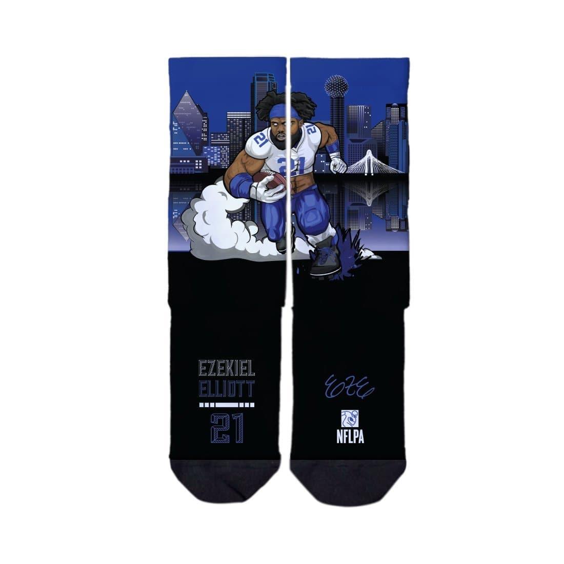 Ezekiel Elliott Dallas Cowboys Strideline NFL Superhero Classic Crew Socks - Black