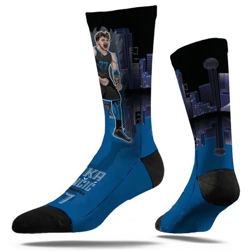 Luka Doncic Dallas Mavericks Strideline NBA Superhero Classic Crew Socks - Blue