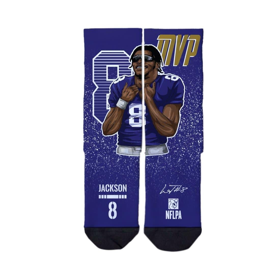 Lamar Jackson Baltimore Ravens Strideline NFL MVP Classic Crew Socks - Purple