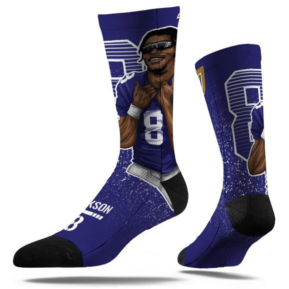 Lamar Jackson Baltimore Ravens Strideline NFL MVP Classic Crew Socks - Purple