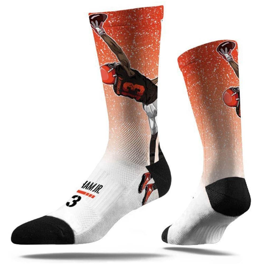 Odell Beckham Cleveland Browns Strideline NFL Action Classic Crew Socks - White