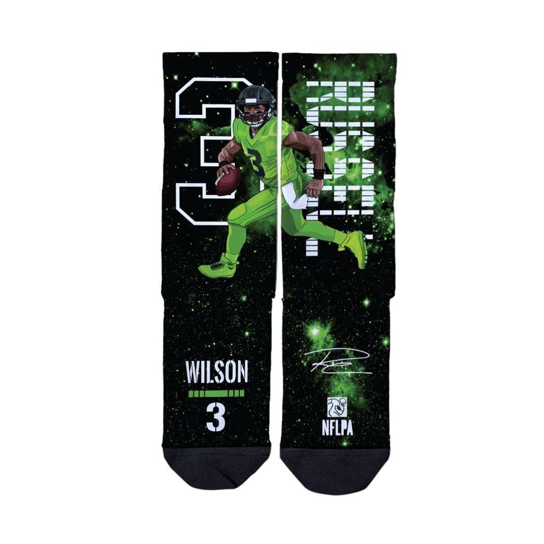 Russell Wilson Seattle Seahawks Strideline NFL Galaxy Classic Crew Socks - Black
