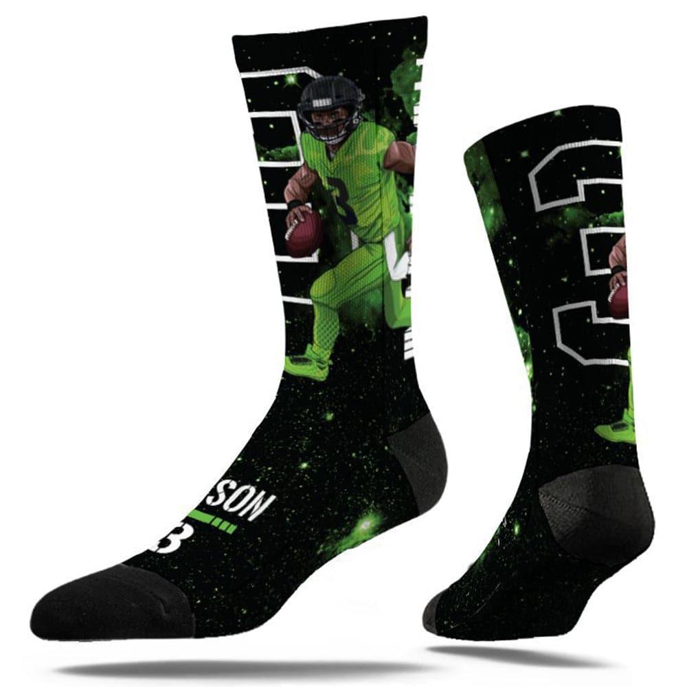 Russell Wilson Seattle Seahawks Strideline NFL Galaxy Classic Crew Socks - Black