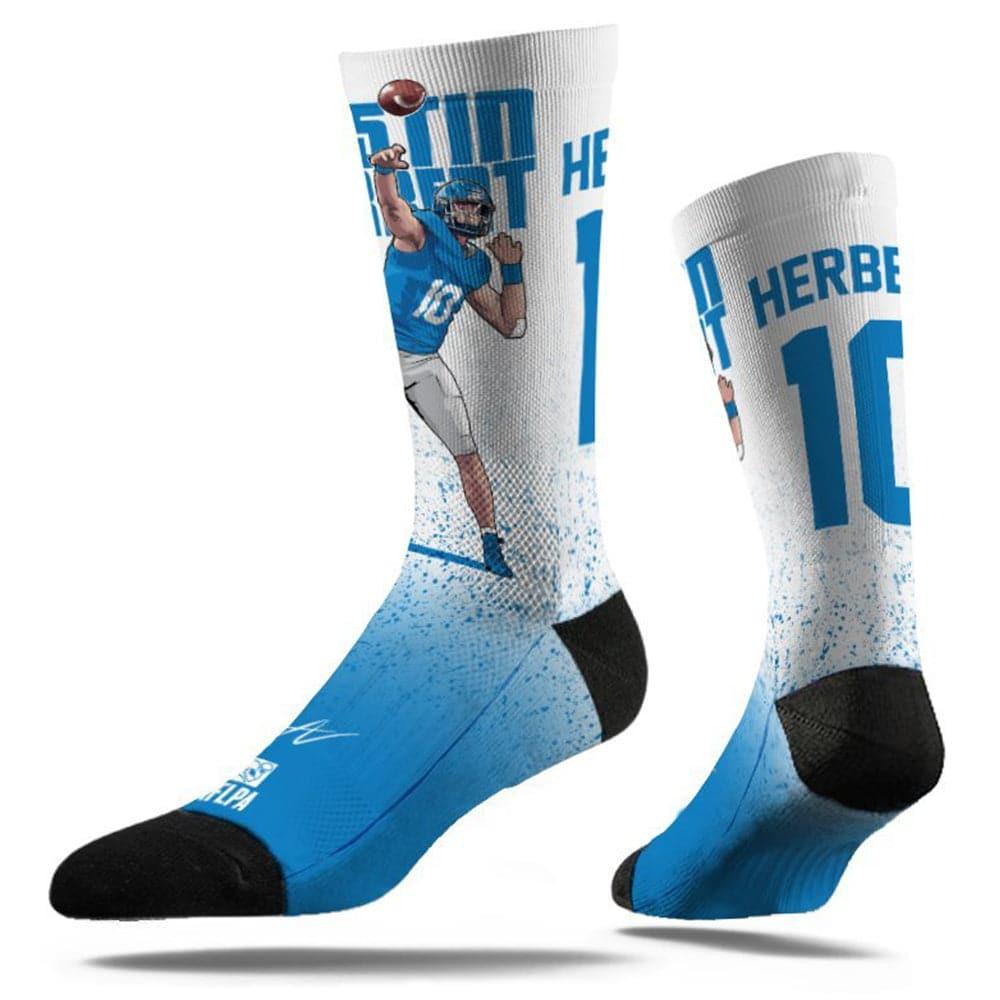 Justin Herbert Los Angeles Chargers Strideline NFL Action Classic Crew Socks - White