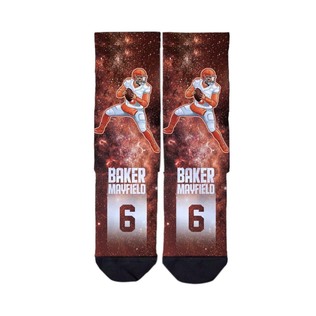 Baker Mayfield Cleveland Browns Strideline NFL Galaxy Classic Crew Socks - Brown