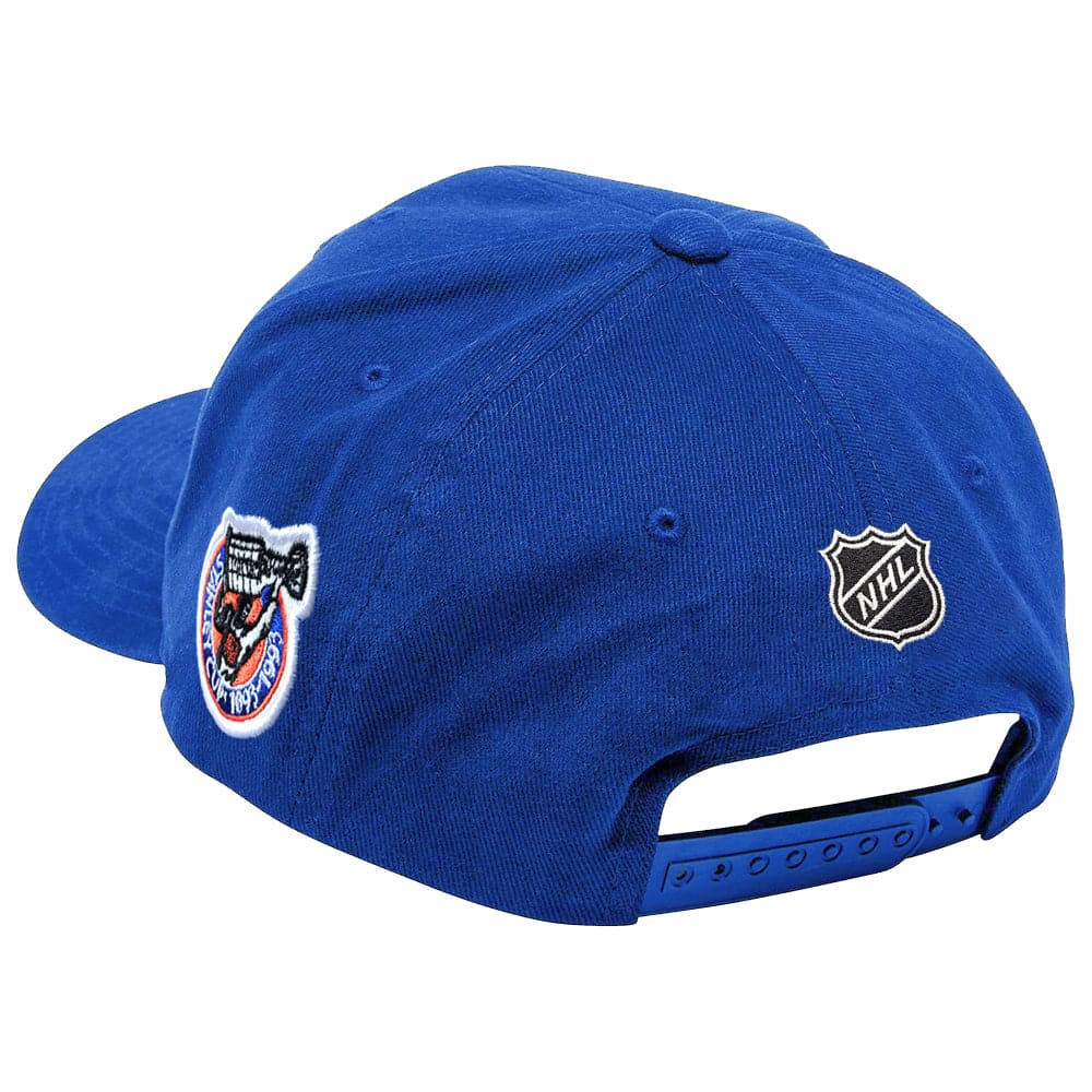 New York Rangers NHL Finals Champs Pre-Curved Brushed Deadstock Snapback Hat - Blue