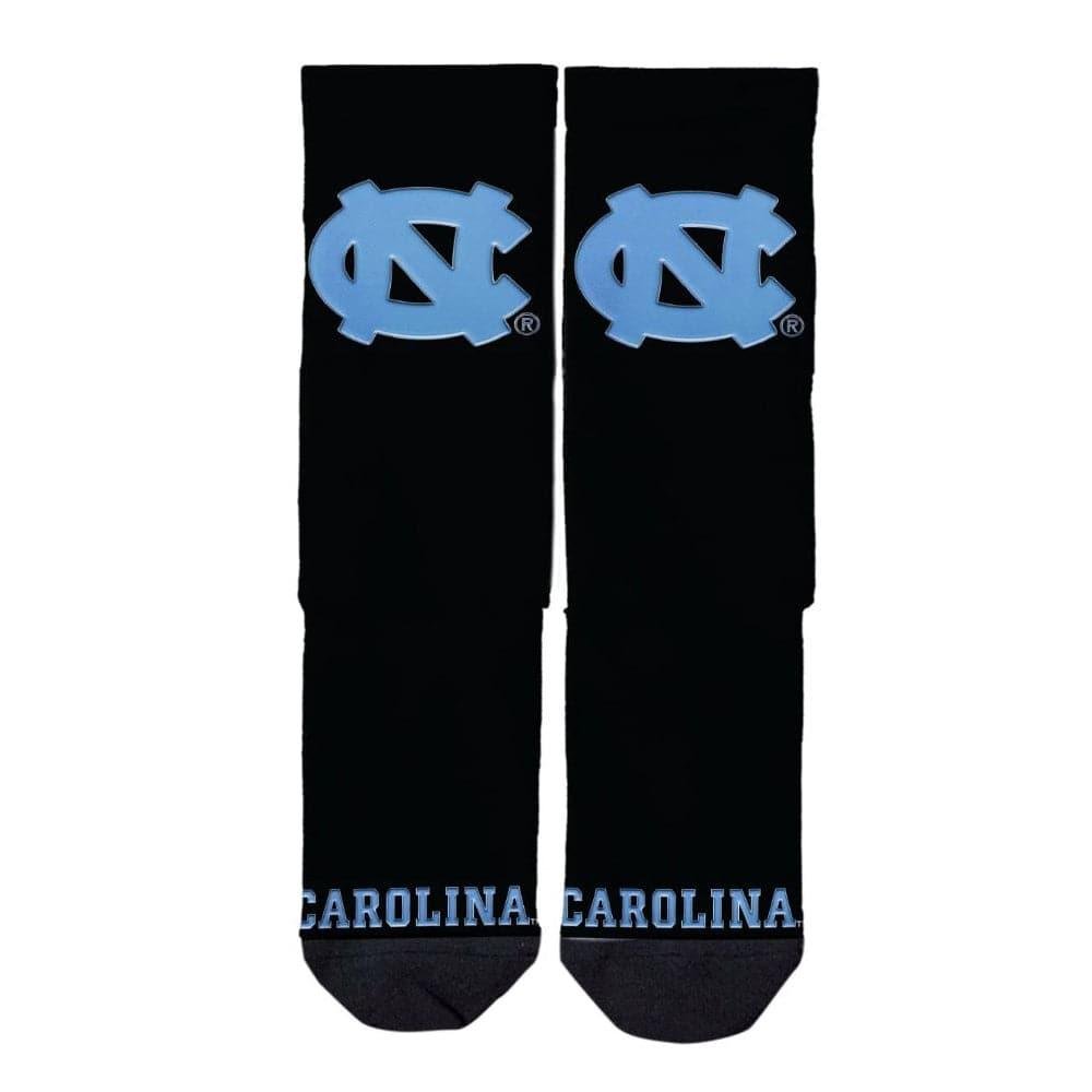 North Carolina Tar Heels Strideline NCAA Team Chrome Classic Crew Socks - Black