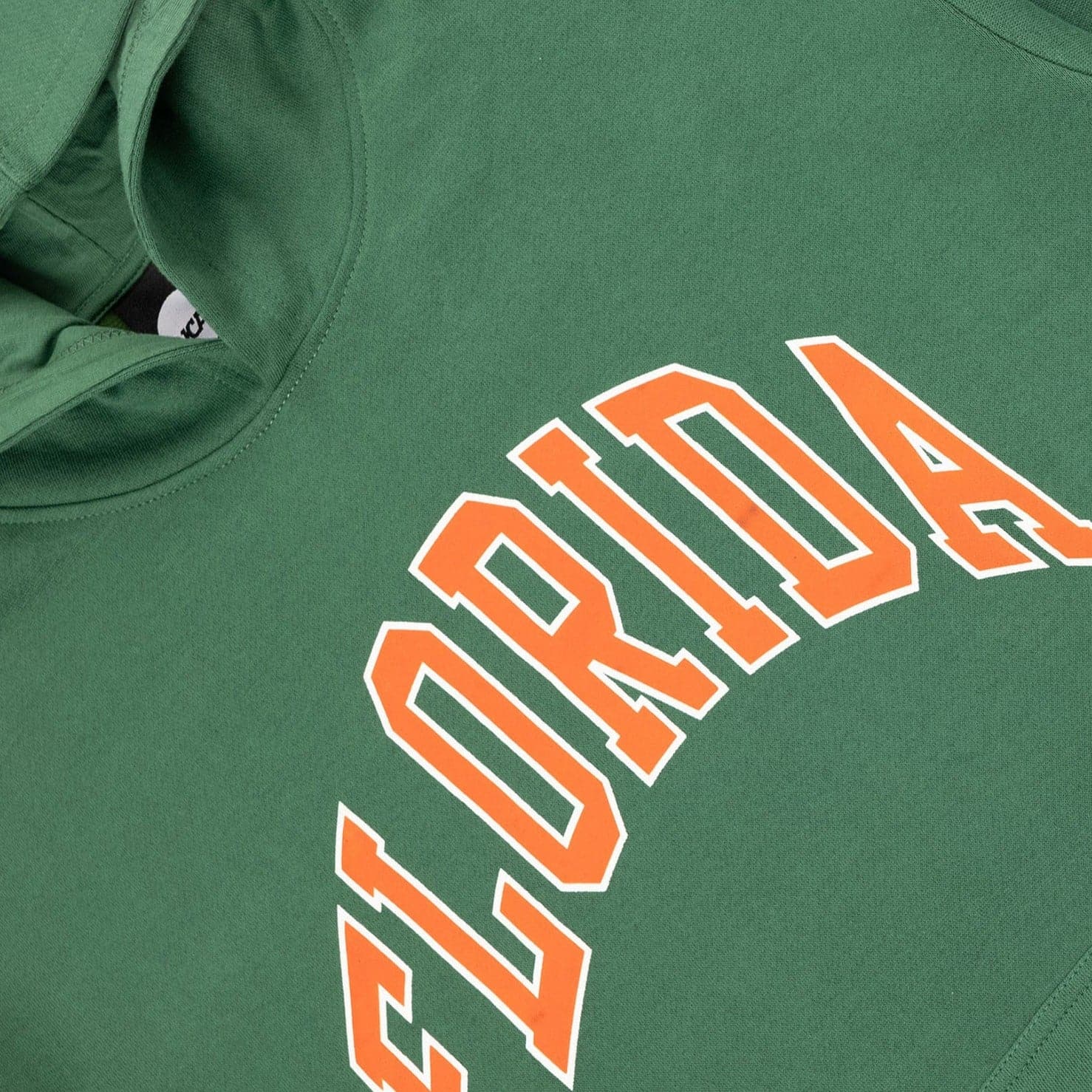 Florida Gators USL NCAA Puff Print Wordmark Arch Vintage Hoodie Jumper - Green
