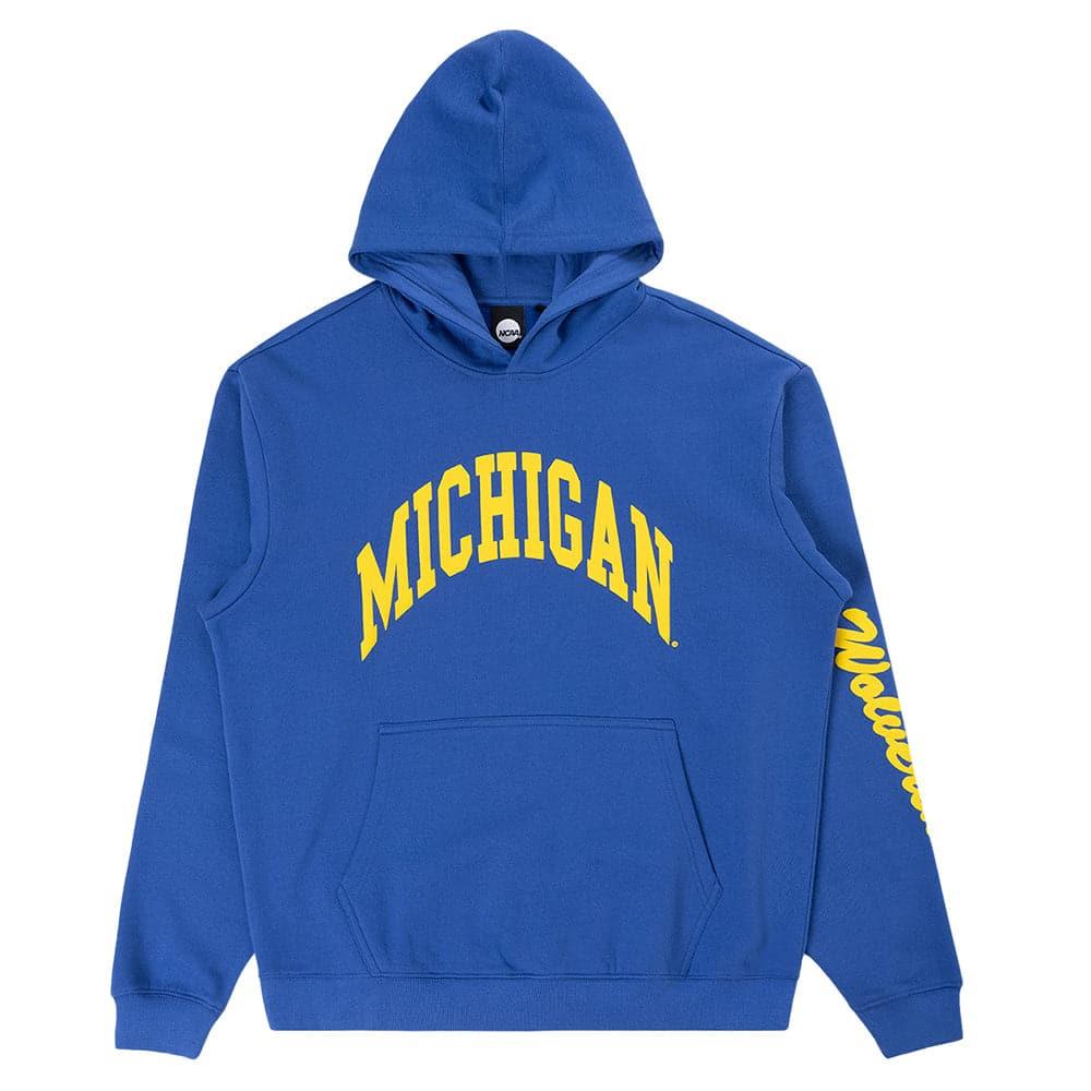Michigan Wolverines USL NCAA Puff Arch Vintage Hoodie Jumper - Blue