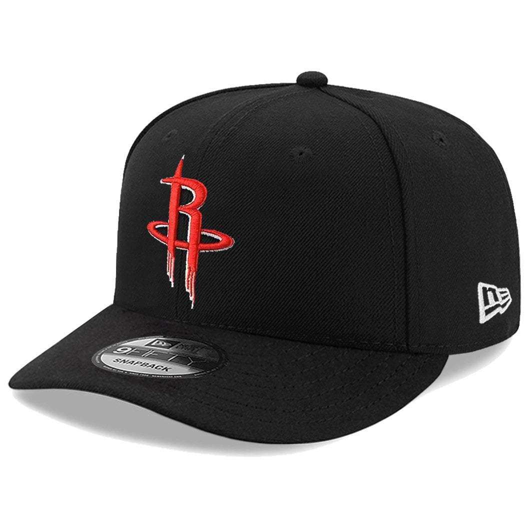 Houston Rockets New Era NBA Team Pre-Curved 9FIFTY Snapback Hat - Black