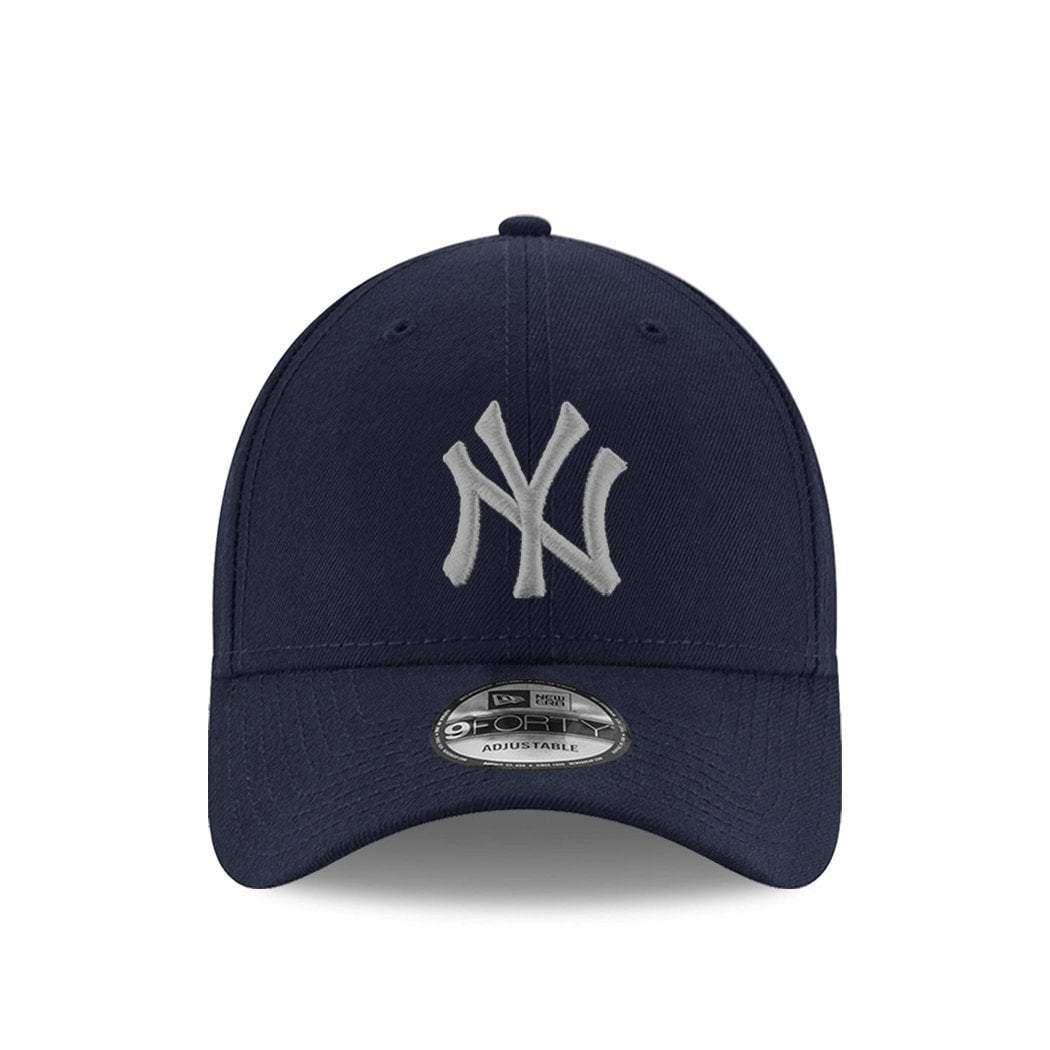 Youths New York Yankees New Era MLB Silver Logo 9FORTY Curve Hat - Navy