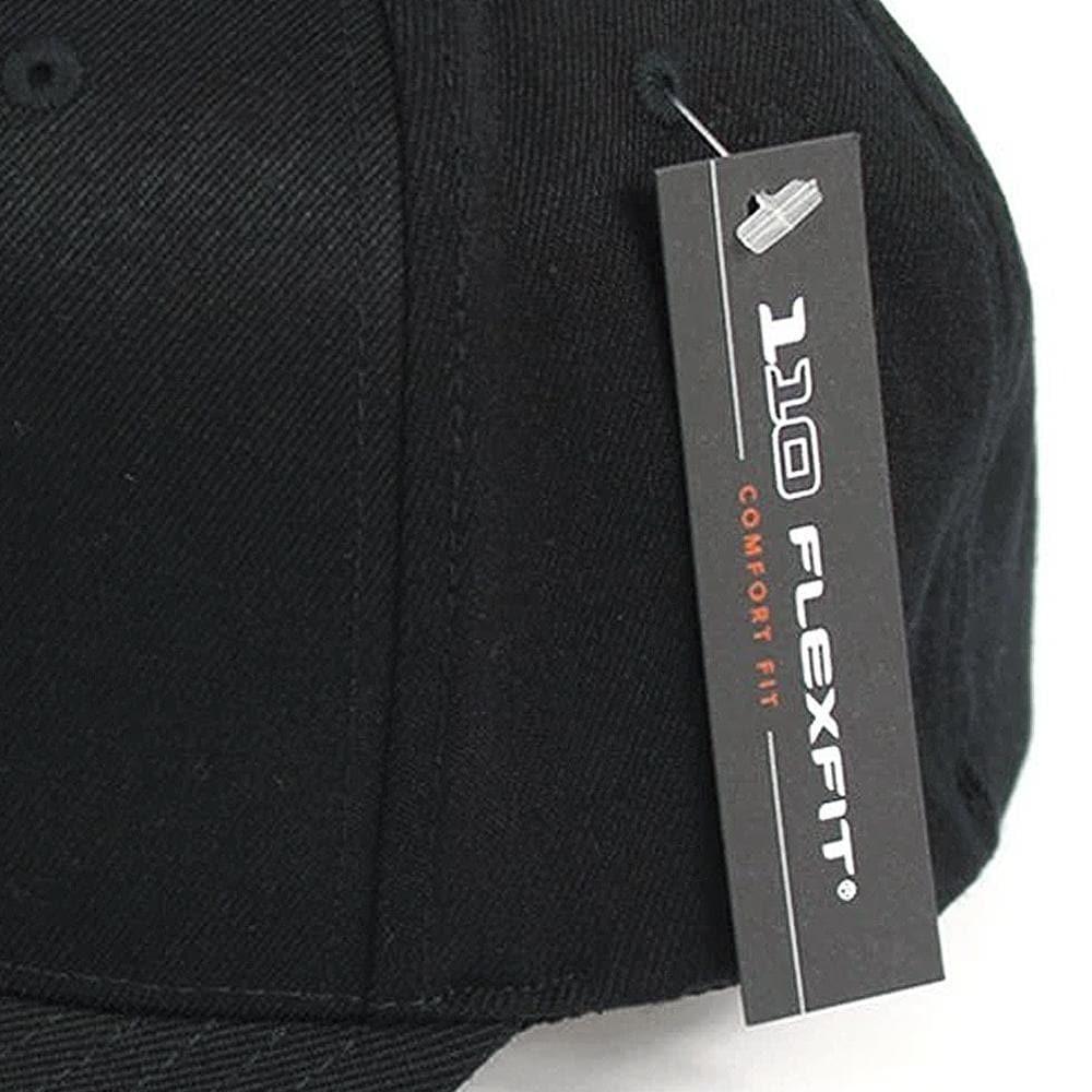 Anaheim Mighty Ducks NHL Black & White Logo 110 Curve Snapback Hat - Black