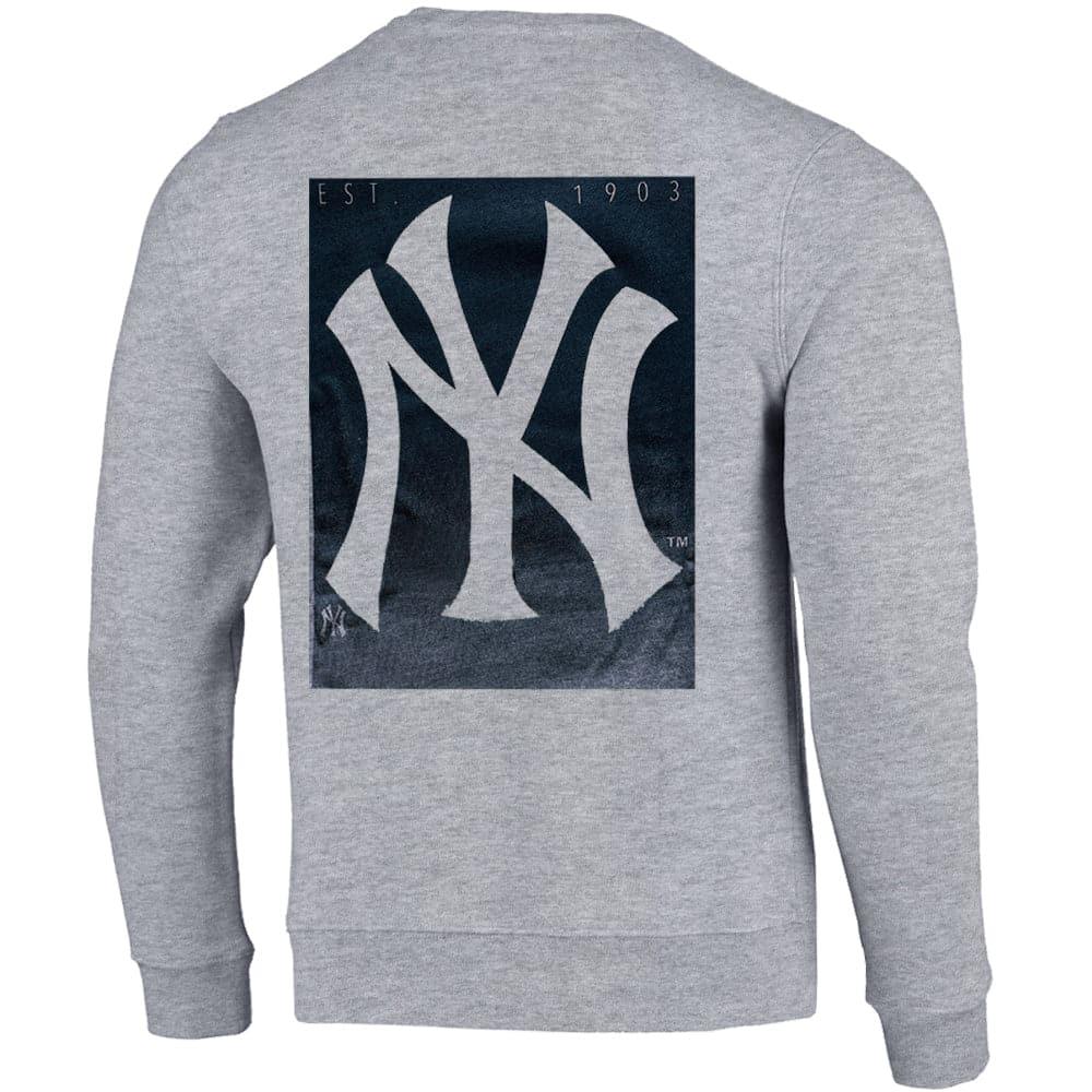 New York Yankees Majestic MLB Pattison Crew Jumper - Grey Marle