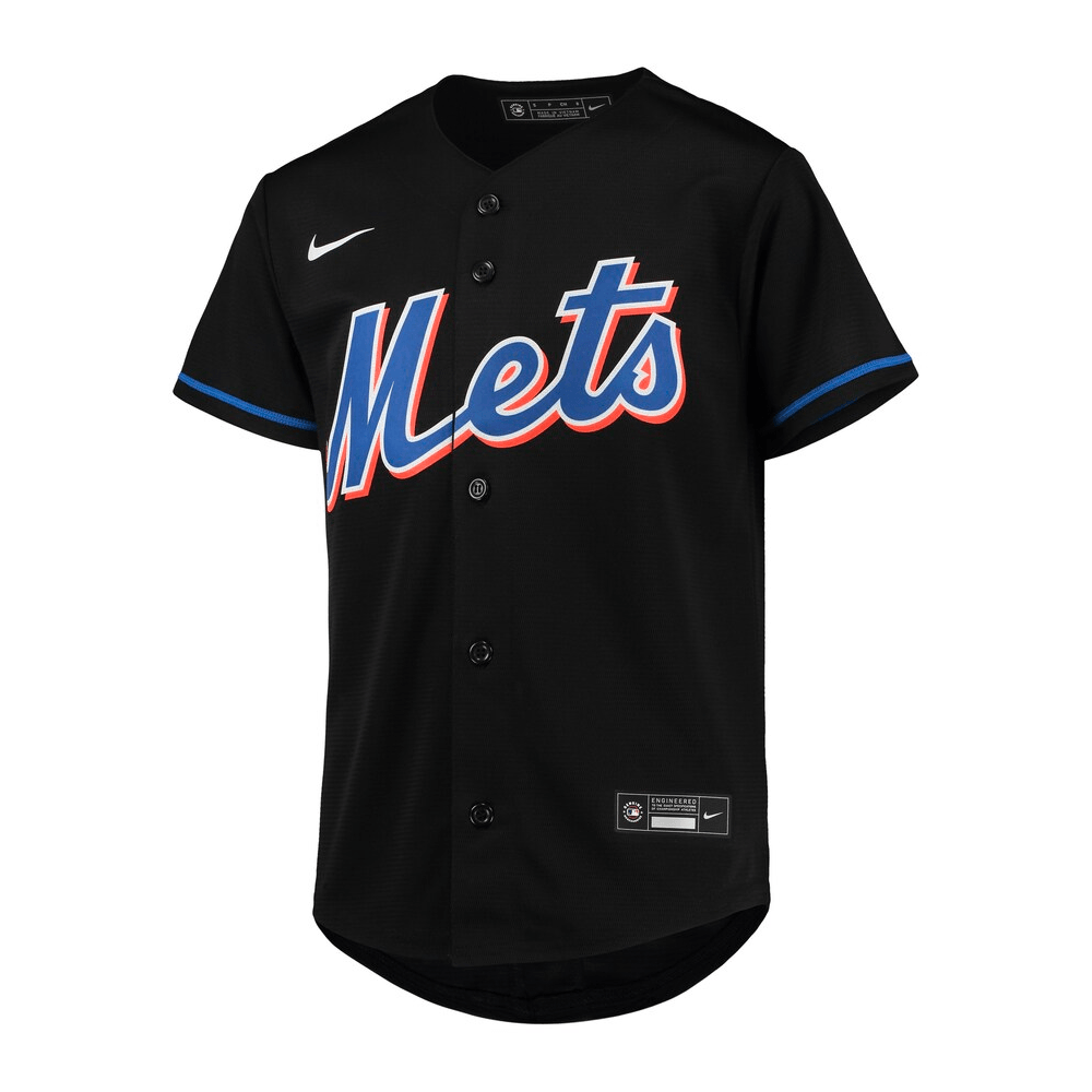Youths New York Mets Nike MLB Alt Replica Jersey - Black
