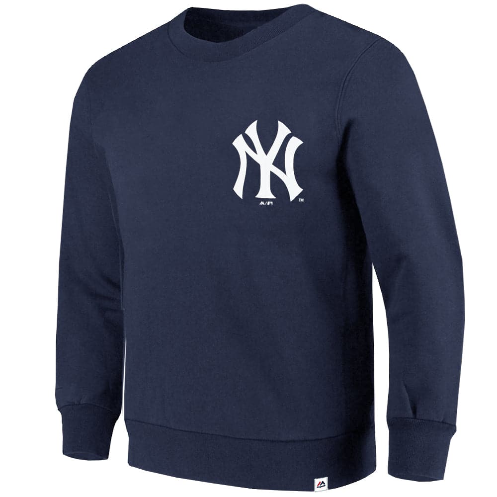 New York Yankees Majestic MLB Pattison Crew Jumper - Navy