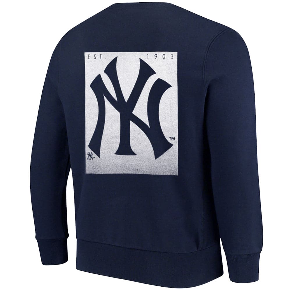New York Yankees Majestic MLB Pattison Crew Jumper - Navy