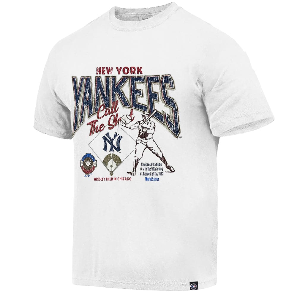 New York Yankees Majestic MLB Graphic Shot Vintage T-Shirt - Vintage White