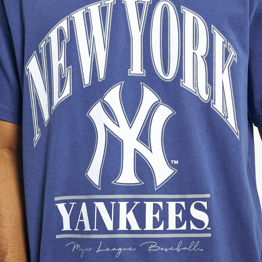 New York Yankees Majestic MLB Arch Vintage T-Shirt - Faded Navy