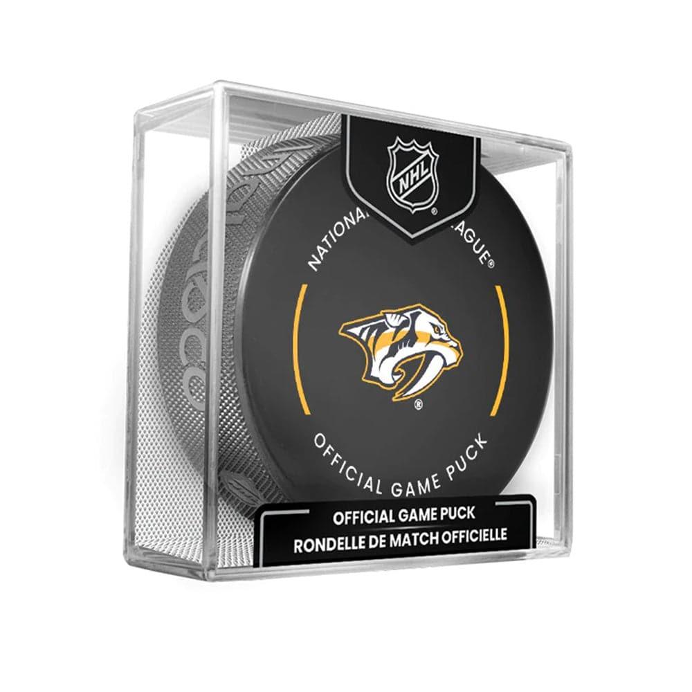 Nashville Predators Inglasco NHL Official Team Hockey Puck In Cube