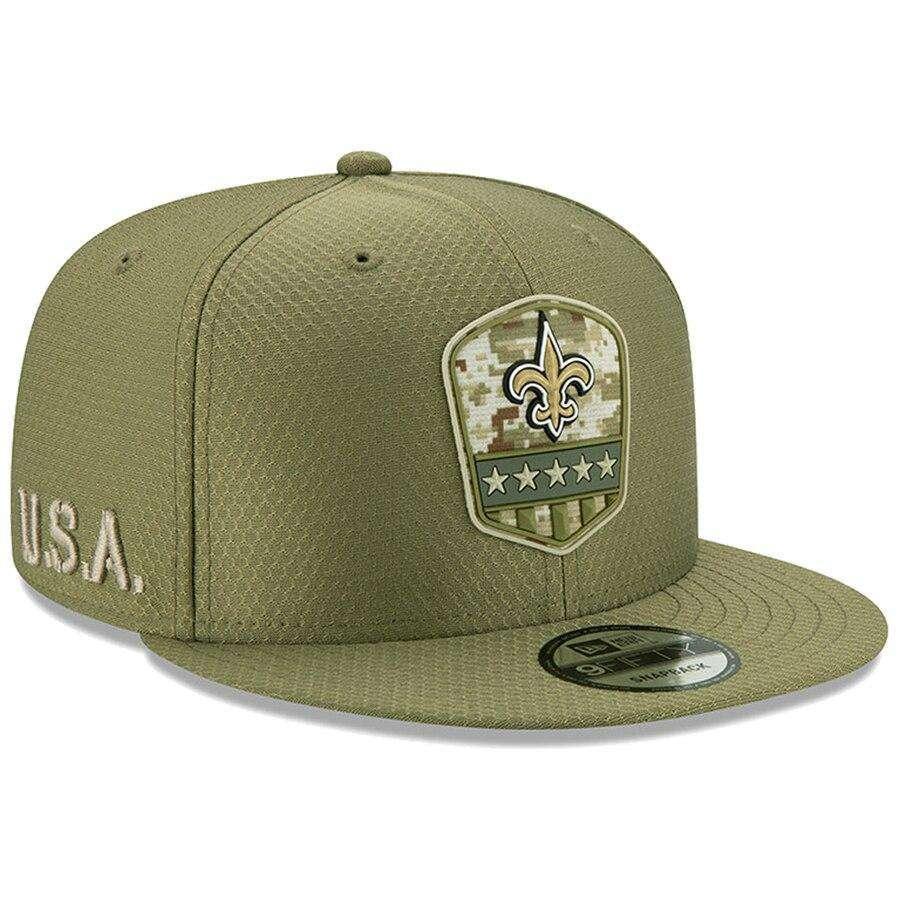 New Orleans Saints New Era NFL 2019 Salute To Service 9FIFTY Snapback Hat - Army