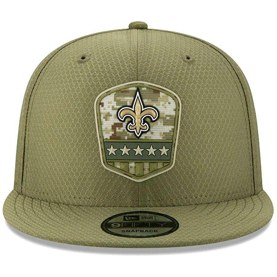 New Orleans Saints New Era NFL 2019 Salute To Service 9FIFTY Snapback Hat - Army