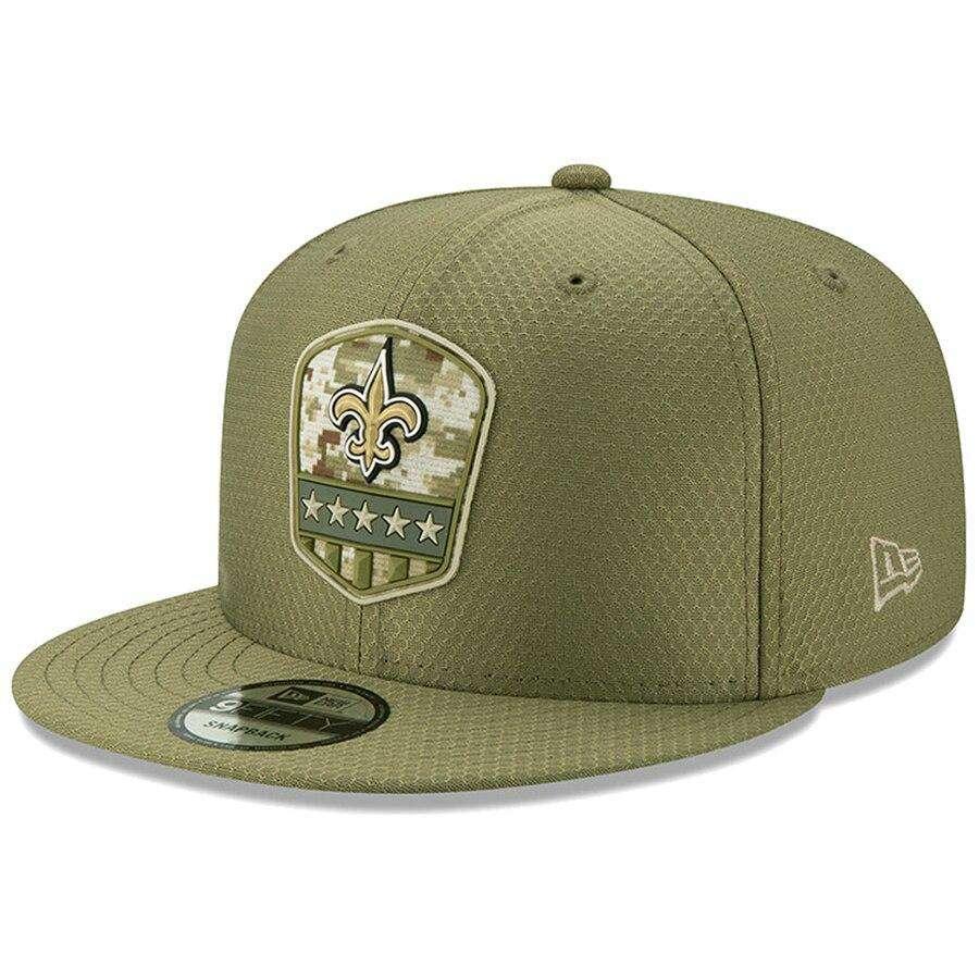 New Orleans Saints New Era NFL 2019 Salute To Service 9FIFTY Snapback Hat - Army