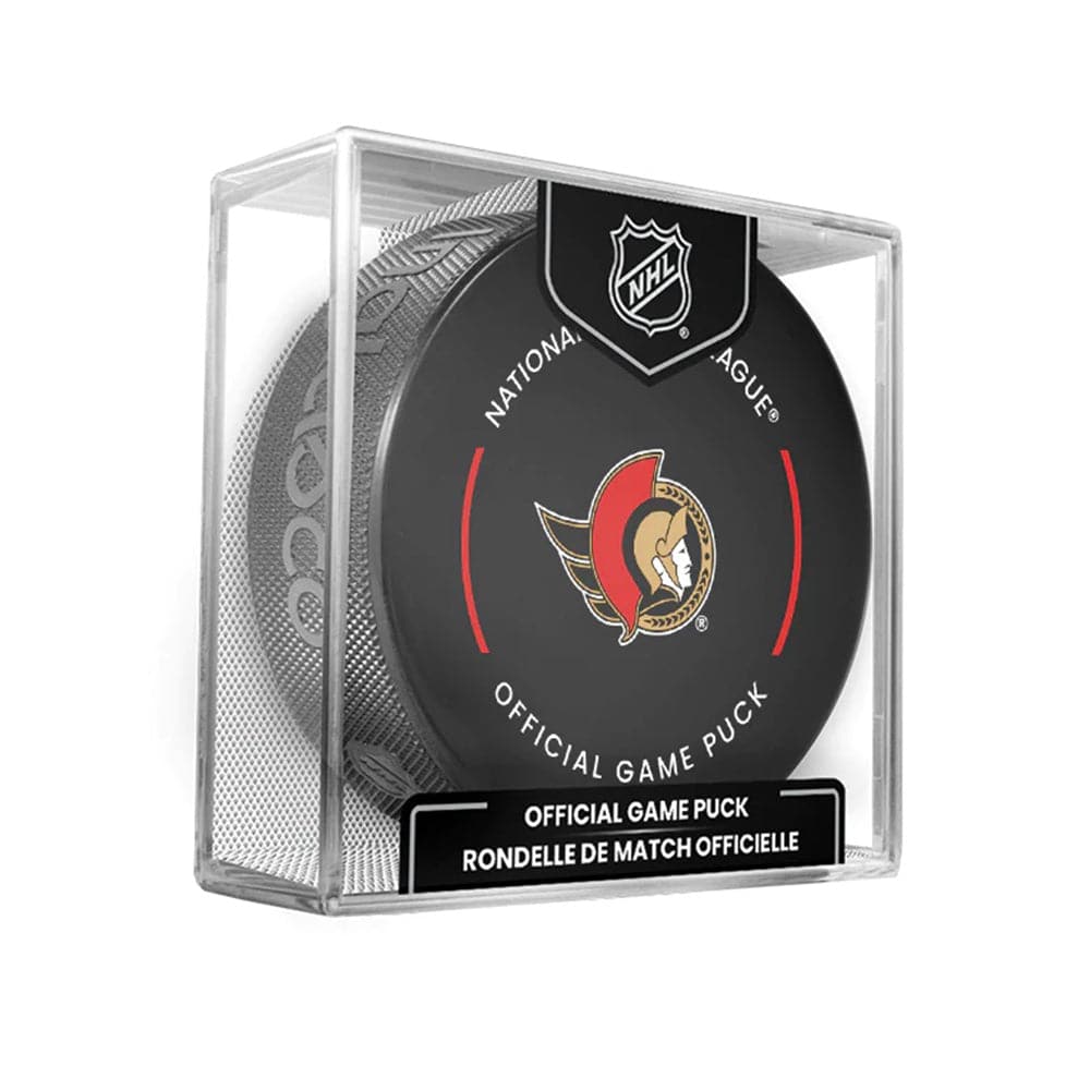 Ottawa Senators Inglasco NHL Official Team Hockey Puck In Cube