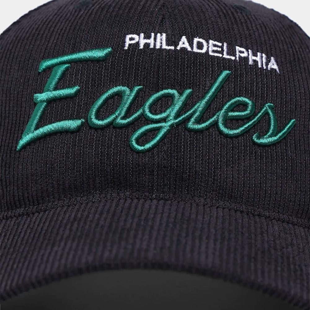 Philadelphia Eagles Mitchell & Ness NFL Montage Pre-Curved Deadstock Snapback Hat - Black