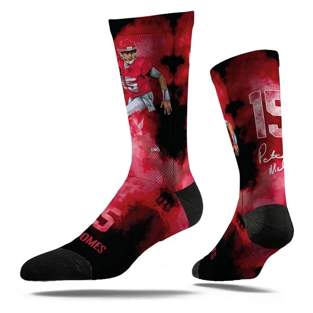 Patrick Mahomes Kansas City Chiefs Strideline NFL Fog Classic Crew Socks - Black