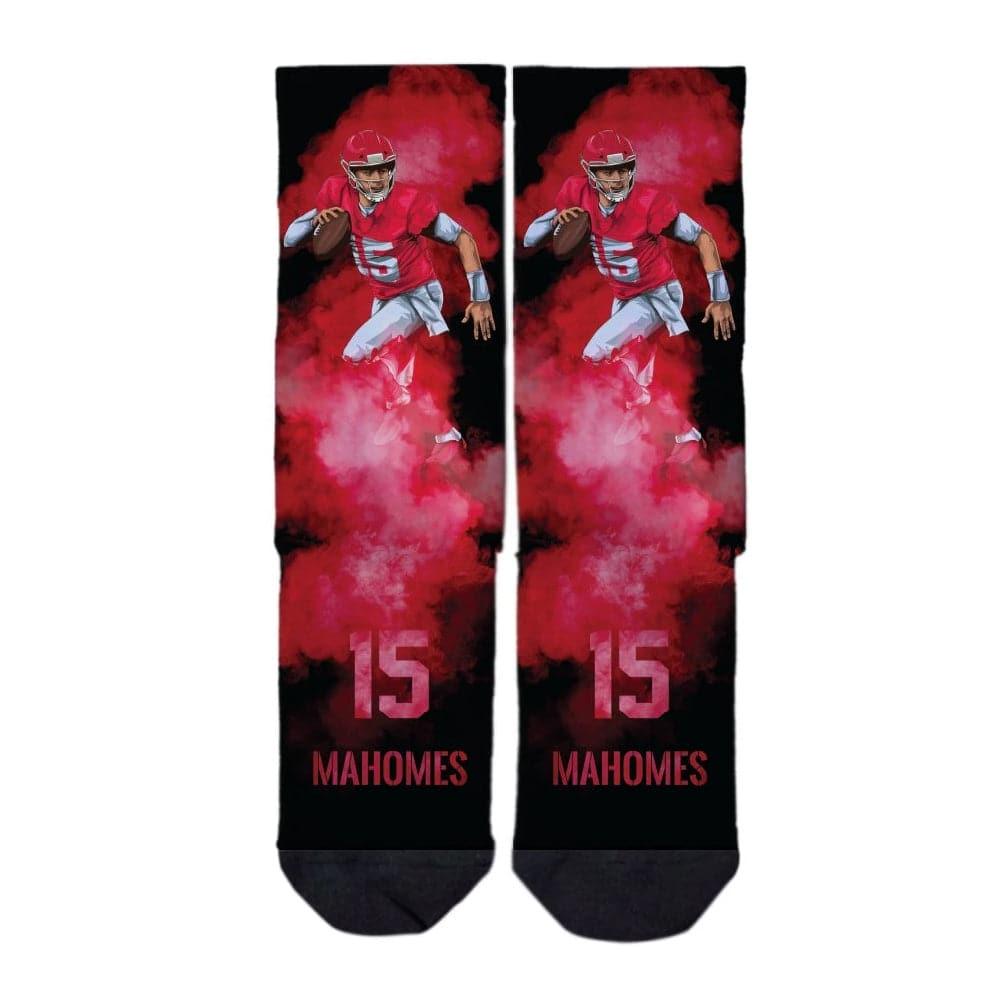 Patrick Mahomes Kansas City Chiefs Strideline NFL Fog Classic Crew Socks - Black