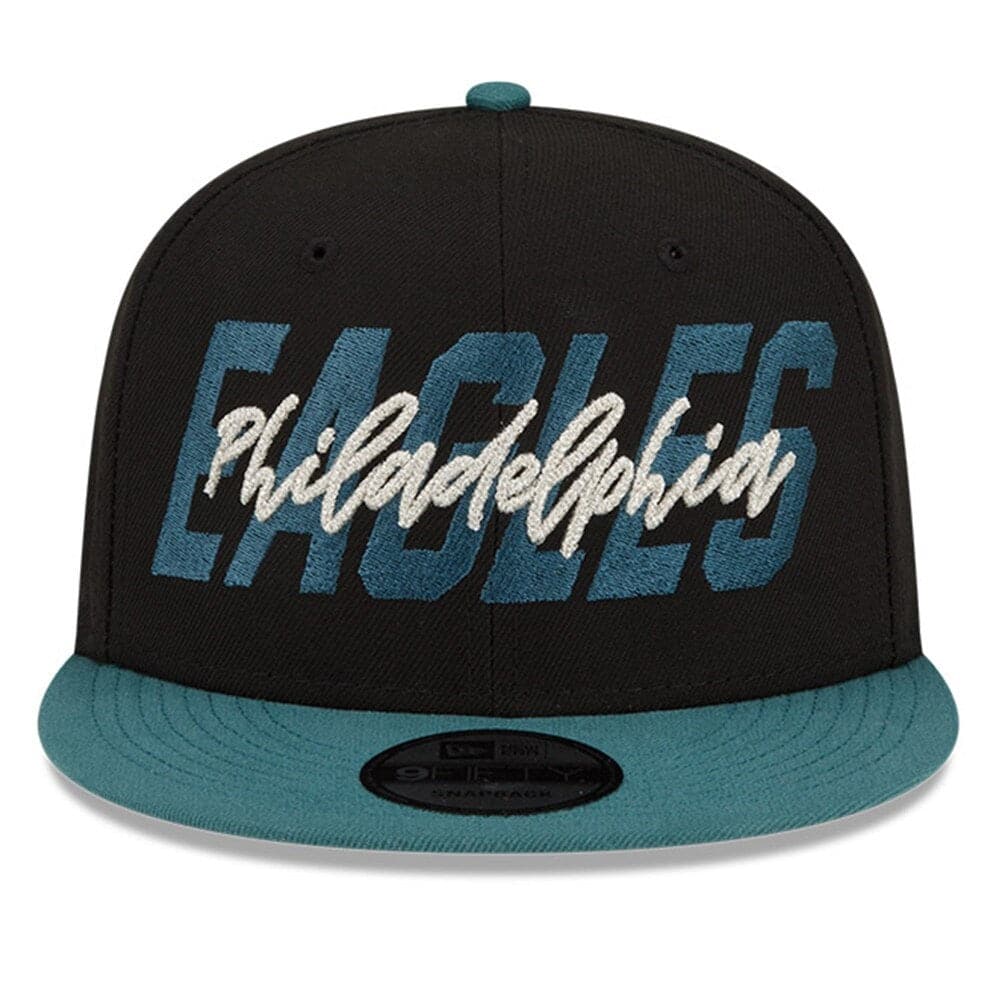 Philadelphia Eagles New Era NFL 2022 Draft On-Stage 9FIFTY Snapback Hat - Black